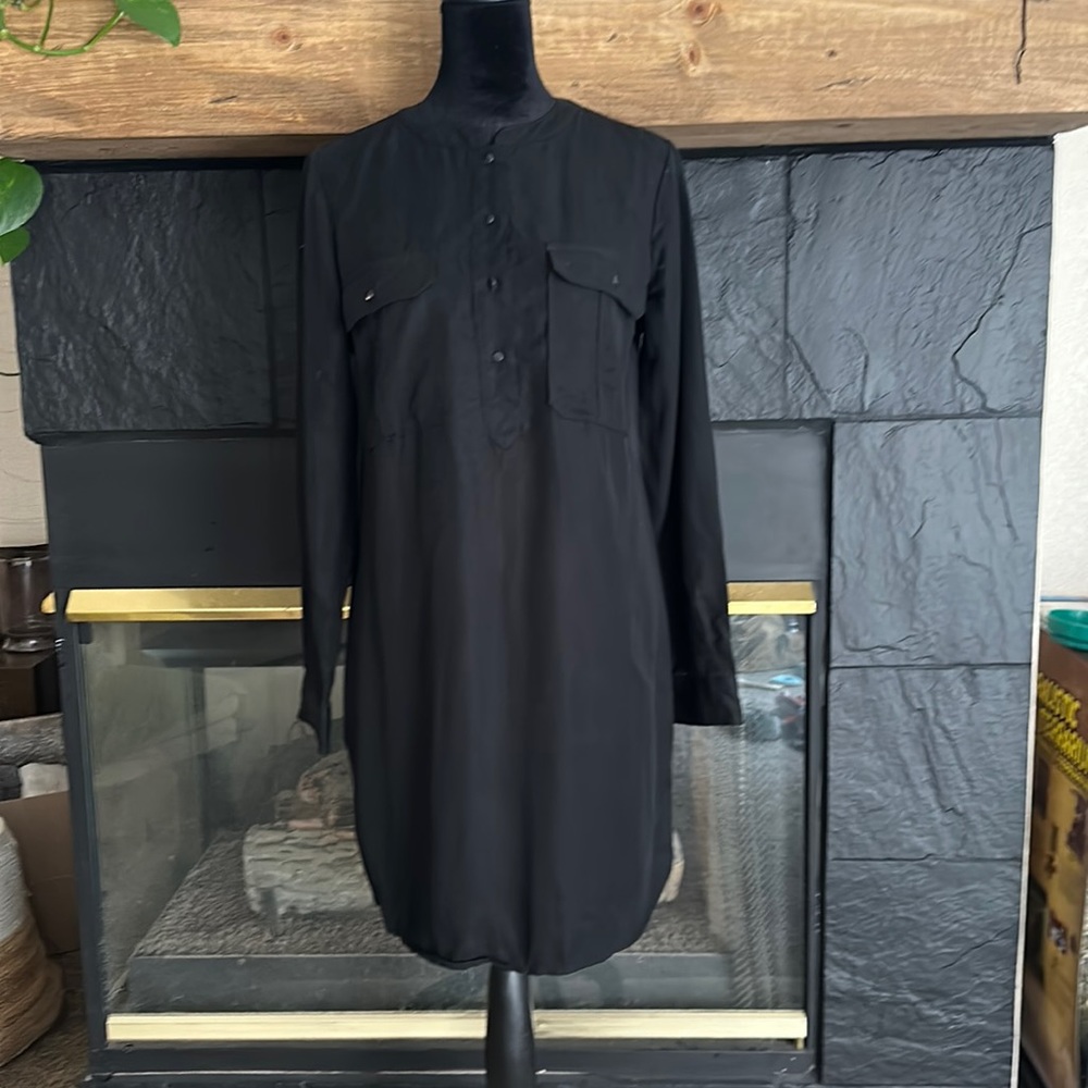 Banana Republic Sz 2 Black Shirt Dress
